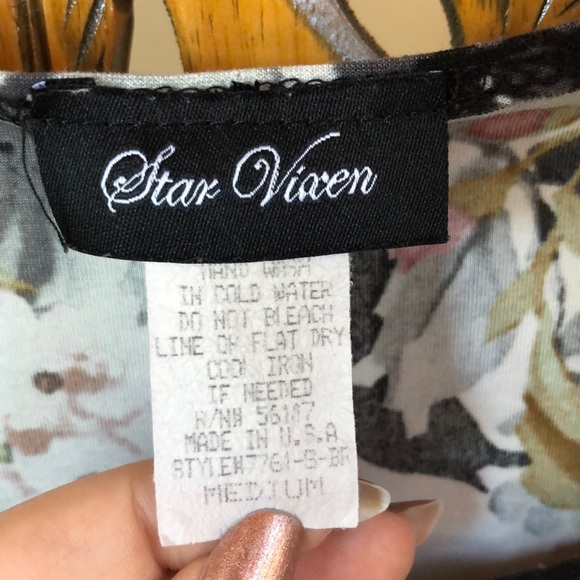 Star Vixen Floral Print Blouse Size M - Picture 2 of 4